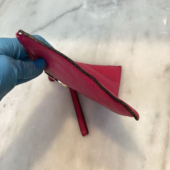 Michael Kors Pebbled Leather Clutch with Metallic Logo Wristlet - Picture 9 of 14